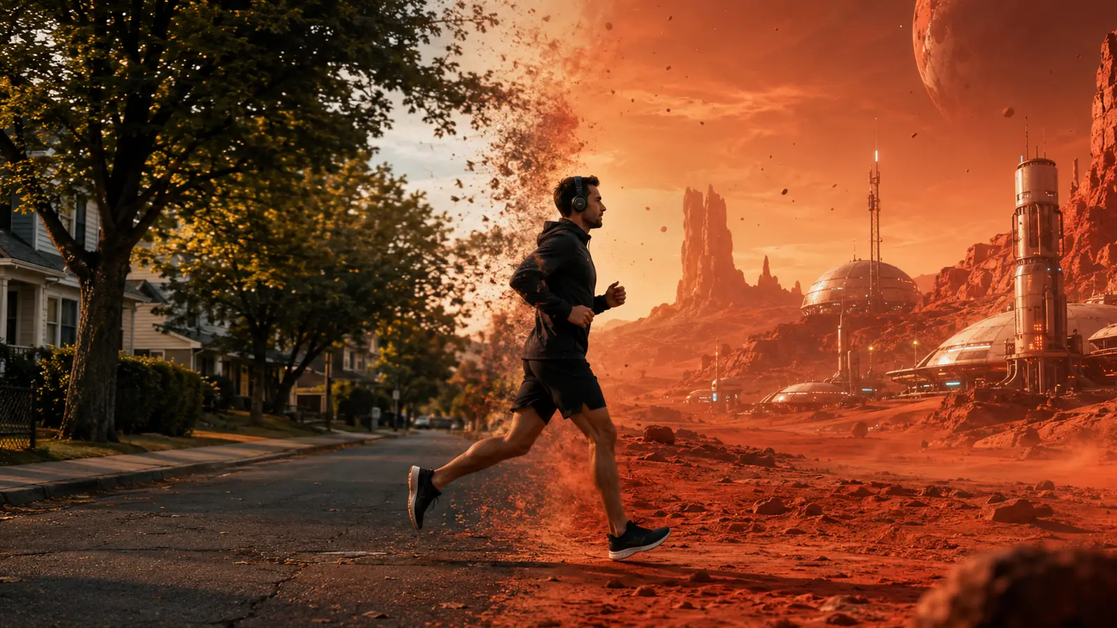 Story world — Mars — cinematic concept art, not a screenshot